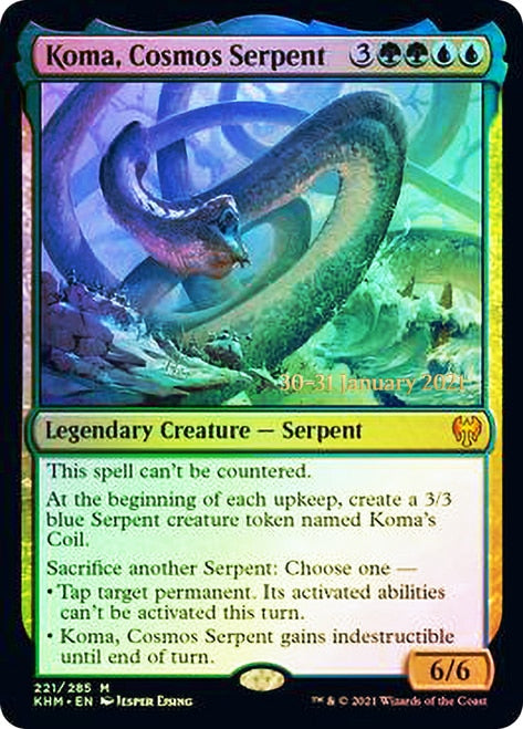 Koma, Cosmos Serpent  [Kaldheim Prerelease Promos] | Exor Games New Glasgow