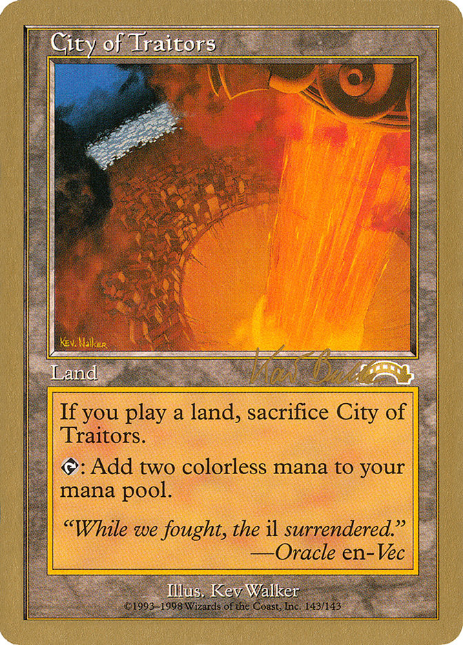 City of Traitors (Kai Budde) [World Championship Decks 1999] | Exor Games New Glasgow