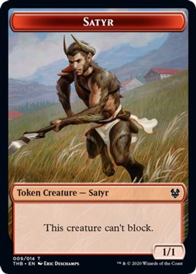 Satyr // Goblin Construct Double-sided Token [Challenger Decks 2021 Tokens] | Exor Games New Glasgow