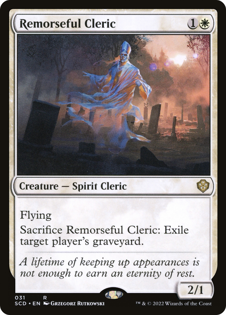 Remorseful Cleric [Starter Commander Decks] | Exor Games New Glasgow