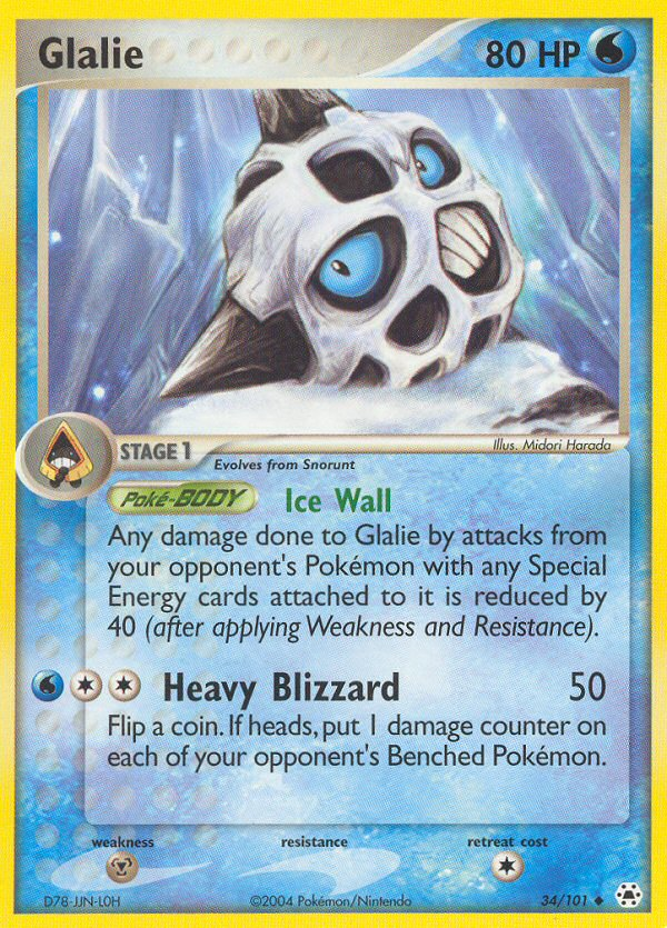 Glalie (34/101) [EX: Hidden Legends] | Exor Games New Glasgow