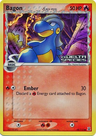 Bagon (58/113) (Delta Species) (Stamped) [EX: Delta Species] | Exor Games New Glasgow