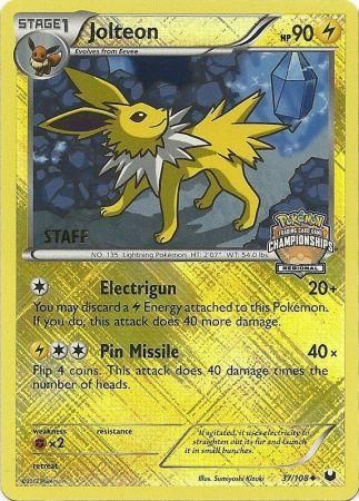 Jolteon (37/108) (Regional Championship 2013 Promo Staff) [Black & White: Dark Explorers] | Exor Games New Glasgow