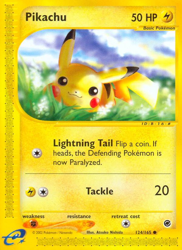 Pikachu (124/165) [Expedition: Base Set] | Exor Games New Glasgow