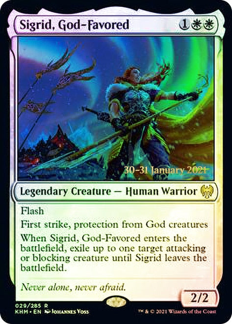 Sigrid, God-Favored  [Kaldheim Prerelease Promos] | Exor Games New Glasgow