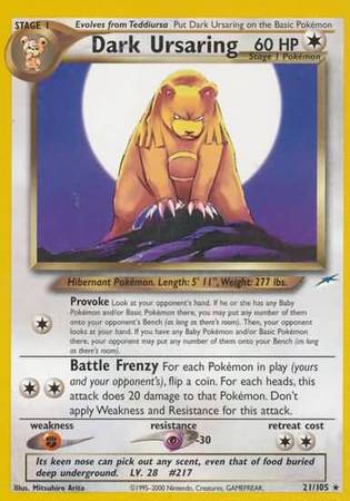 Dark Ursaring (21/105) [Neo Destiny Unlimited] | Exor Games New Glasgow