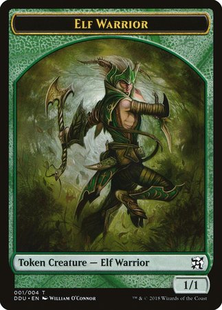 Elf Warrior Token [Duel Decks: Elves vs. Inventors Tokens] | Exor Games New Glasgow