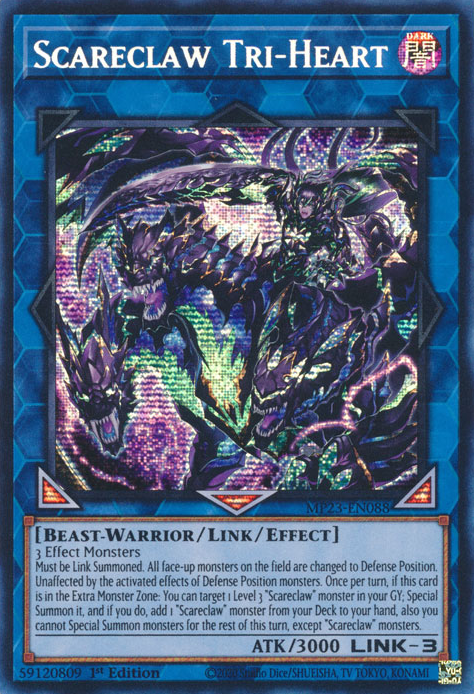 Scareclaw Tri-Heart [MP23-EN088] Prismatic Secret Rare | Exor Games New Glasgow