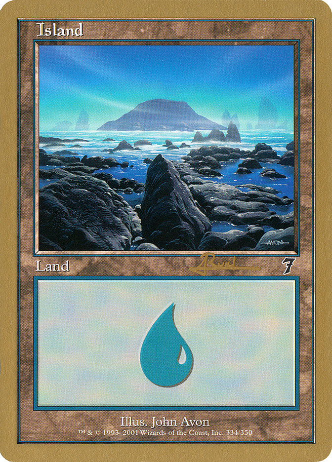 Island (ar334) (Antoine Ruel) [World Championship Decks 2001] | Exor Games New Glasgow