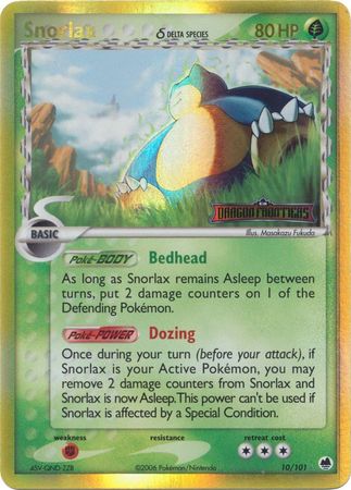 Snorlax (10/101) (Delta Species) (Stamped) [EX: Dragon Frontiers] | Exor Games New Glasgow