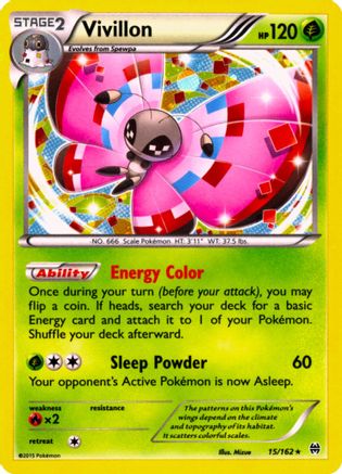 Vivillon (15/162) (Cosmos Holo) [XY: BREAKthrough] | Exor Games New Glasgow