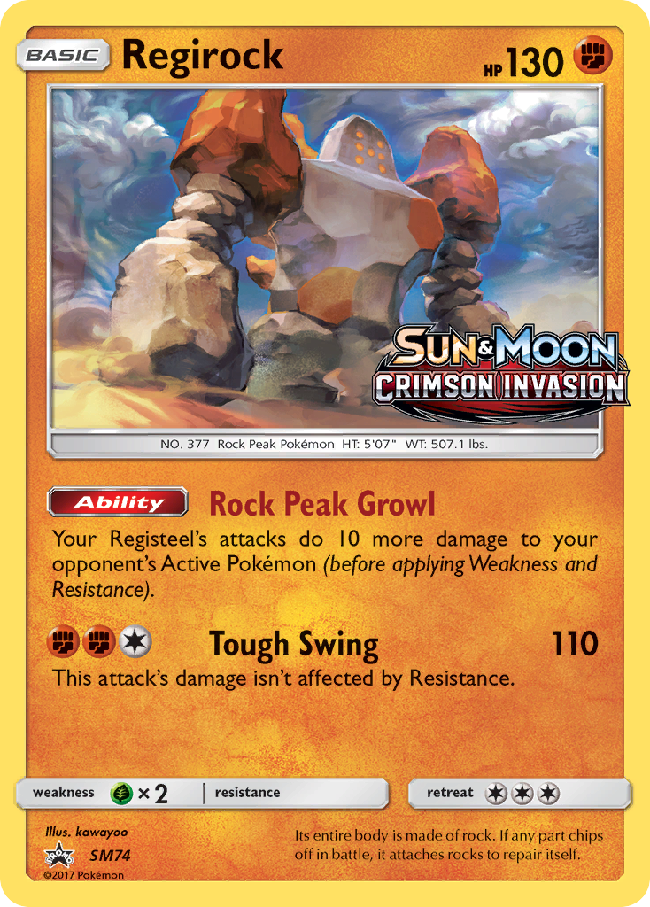 Regirock (SM74) [Sun & Moon: Black Star Promos] | Exor Games New Glasgow