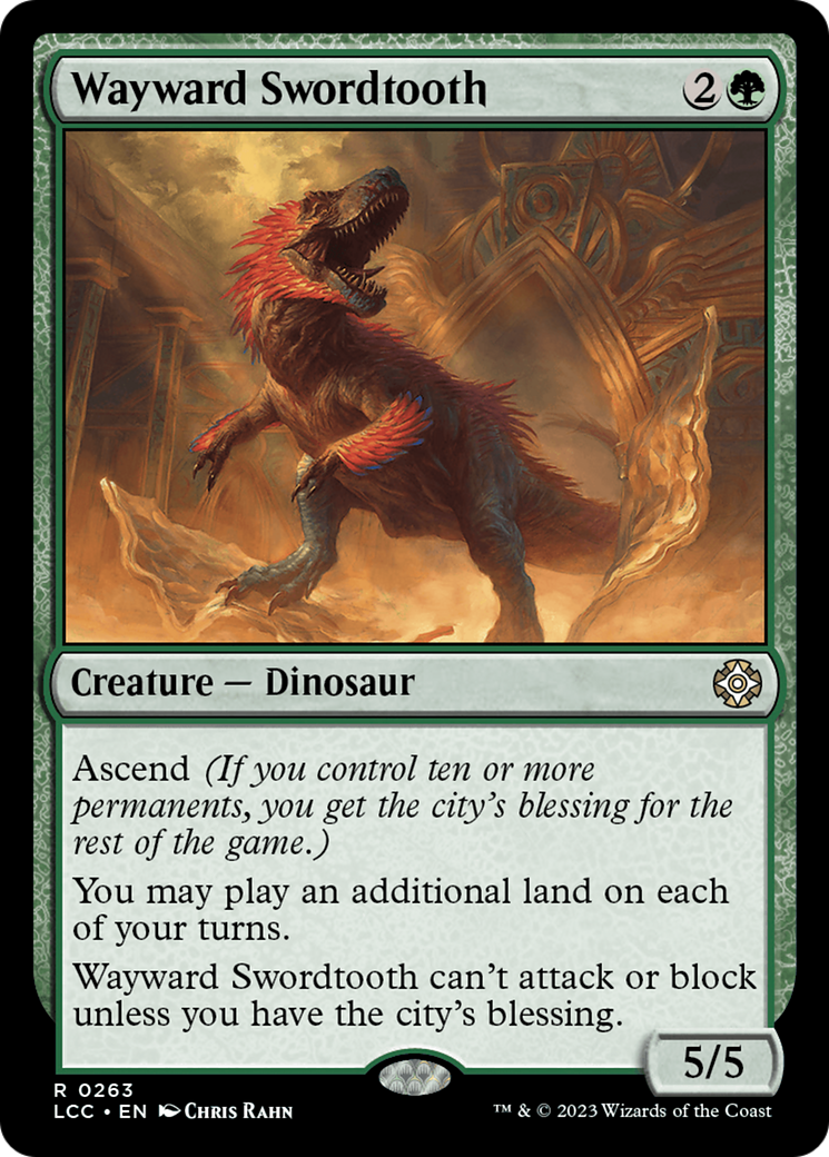 Wayward Swordtooth [The Lost Caverns of Ixalan Commander] | Exor Games New Glasgow