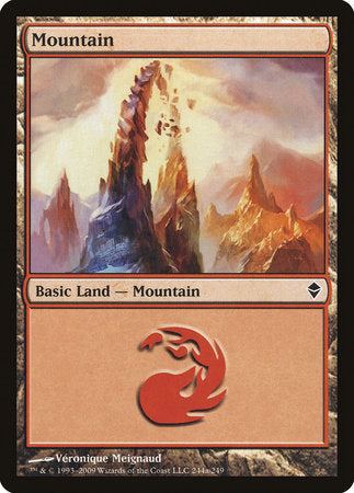 Mountain (244a) [Zendikar] | Exor Games New Glasgow