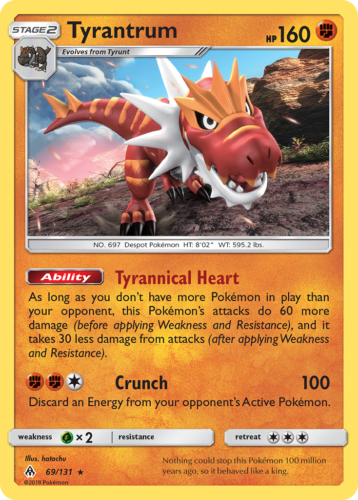 Tyrantrum (69/131) [Sun & Moon: Forbidden Light] | Exor Games New Glasgow