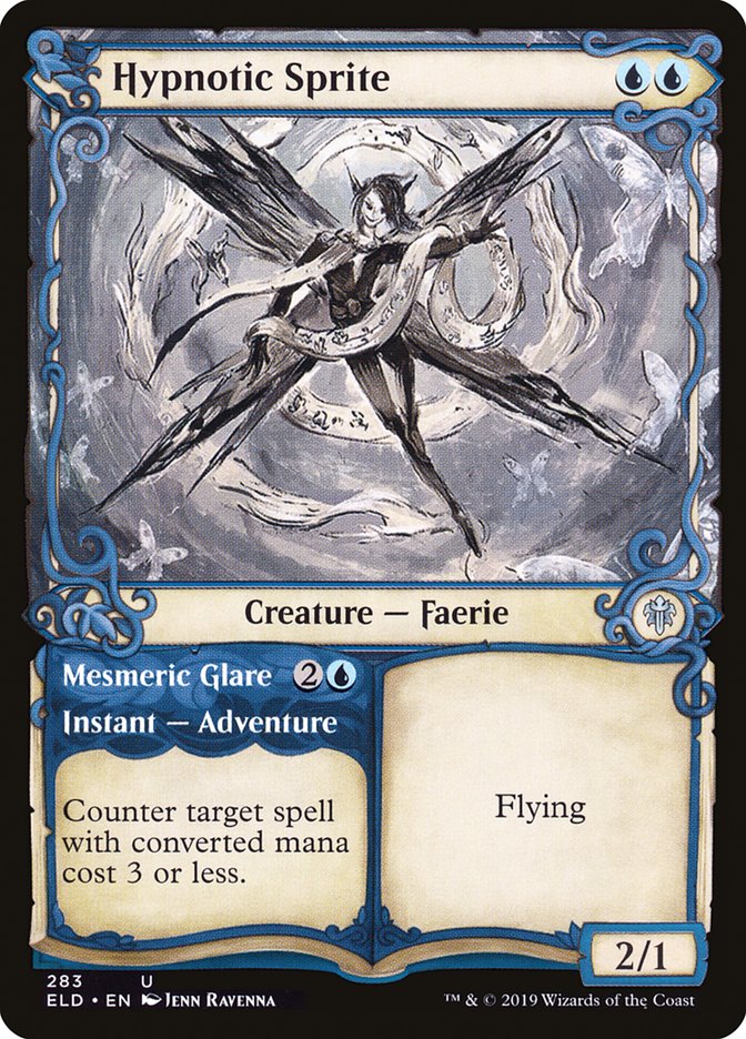 Hypnotic Sprite // Mesmeric Glare (Showcase) [Throne of Eldraine] | Exor Games New Glasgow