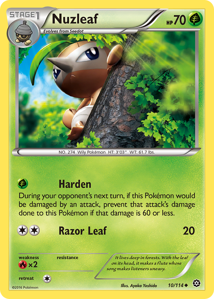 Nuzleaf (10/114) [XY: Steam Siege] | Exor Games New Glasgow