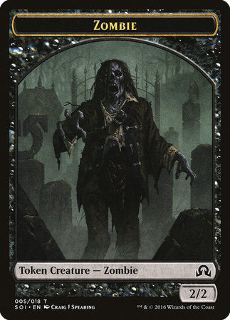 Zombie Token [Shadows over Innistrad Tokens] | Exor Games New Glasgow