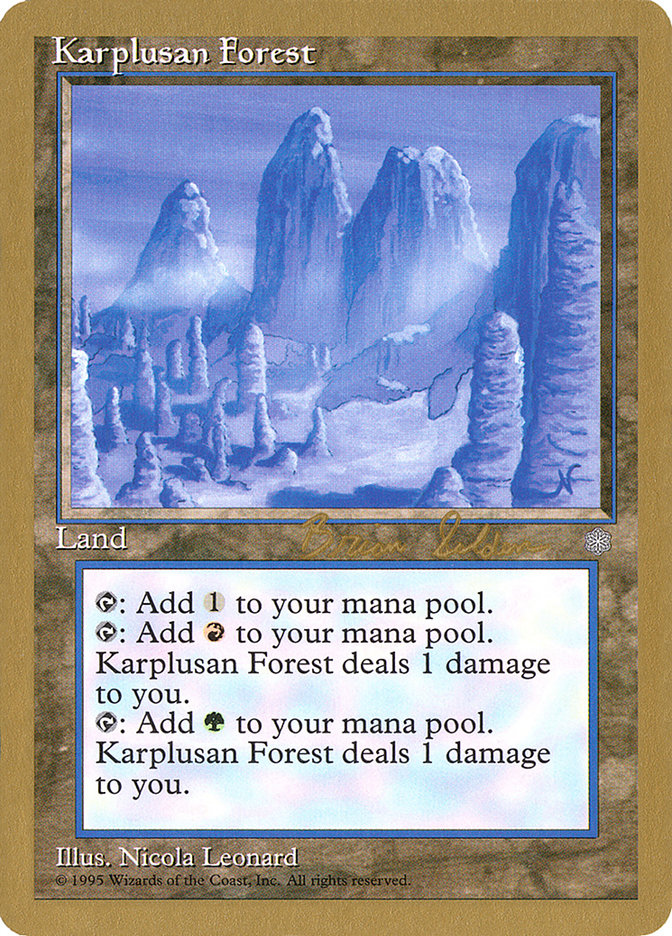 Karplusan Forest (Brian Selden) [World Championship Decks 1998] | Exor Games New Glasgow