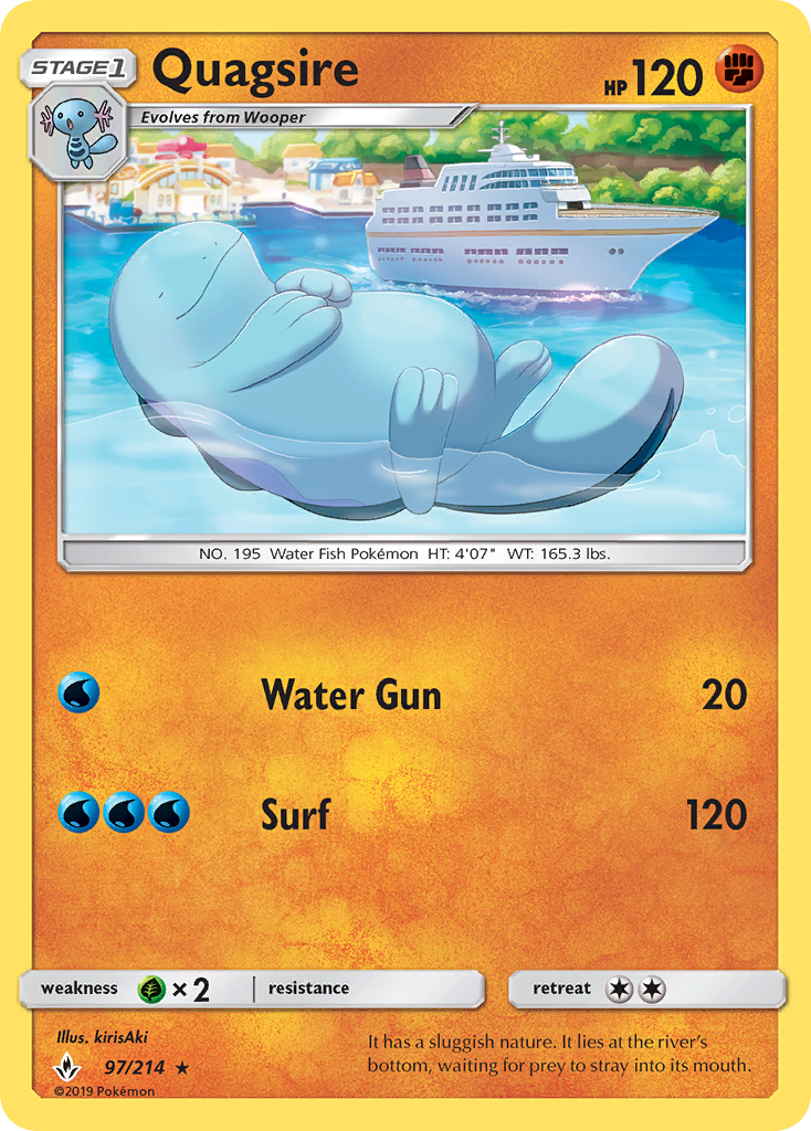 Quagsire (97/214) [Sun & Moon: Unbroken Bonds] | Exor Games New Glasgow