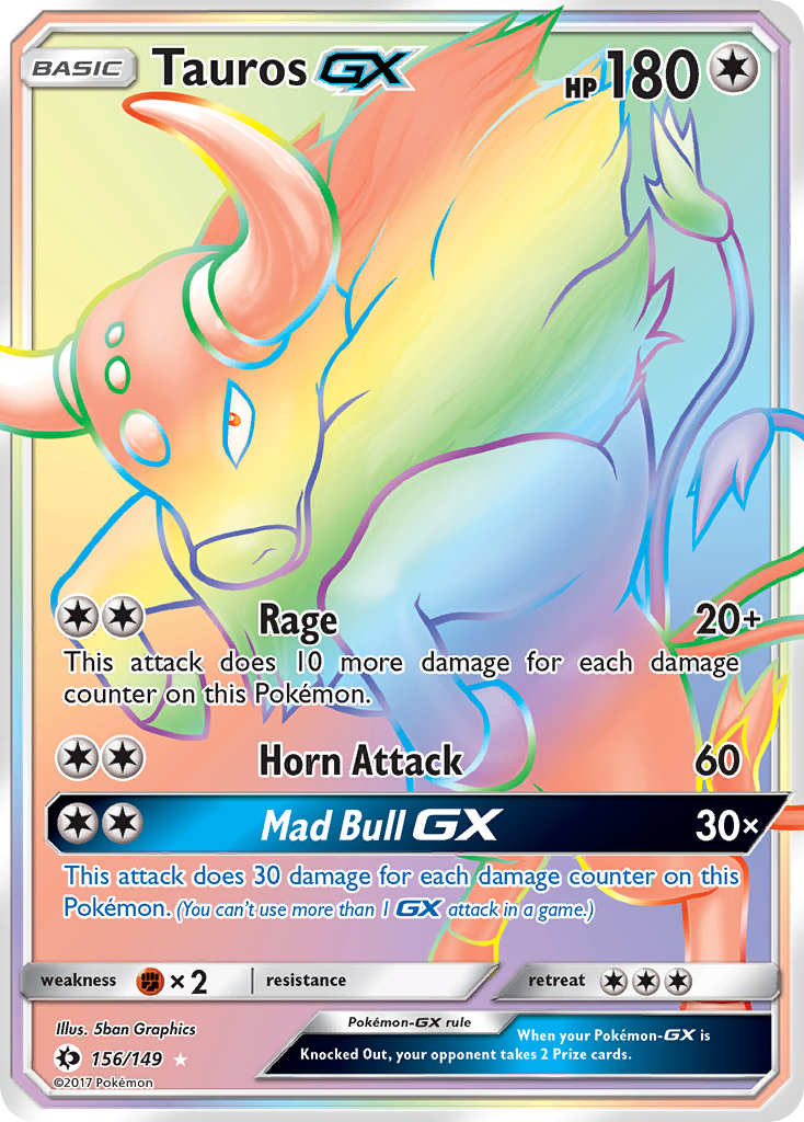 Tauros GX (156/149) [Sun & Moon: Base Set] | Exor Games New Glasgow