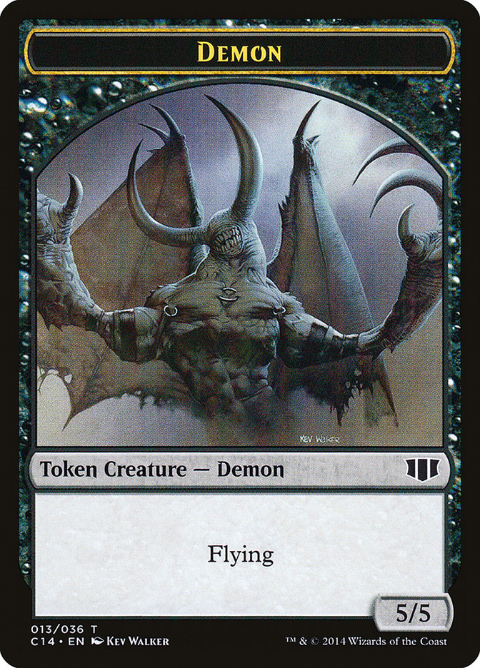 Demon (013/036) // Zombie (016/036) Double-sided Token [Commander 2014 Tokens] | Exor Games New Glasgow