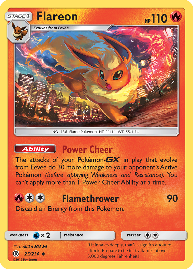 Flareon (25/236) [Sun & Moon: Cosmic Eclipse] | Exor Games New Glasgow