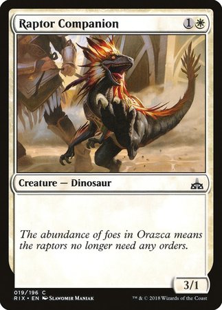 Raptor Companion [Rivals of Ixalan] | Exor Games New Glasgow