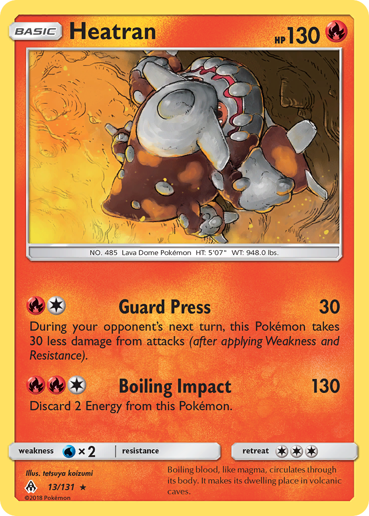 Heatran (13/131) [Sun & Moon: Forbidden Light] | Exor Games New Glasgow