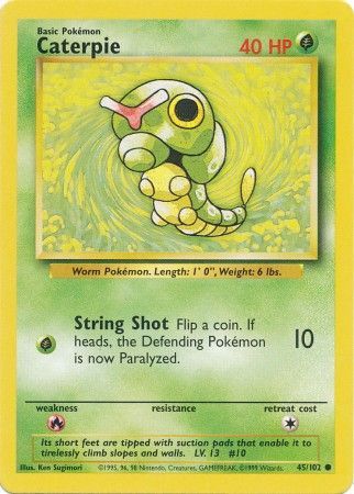 Caterpie (45/102) [Base Set Unlimited] | Exor Games New Glasgow