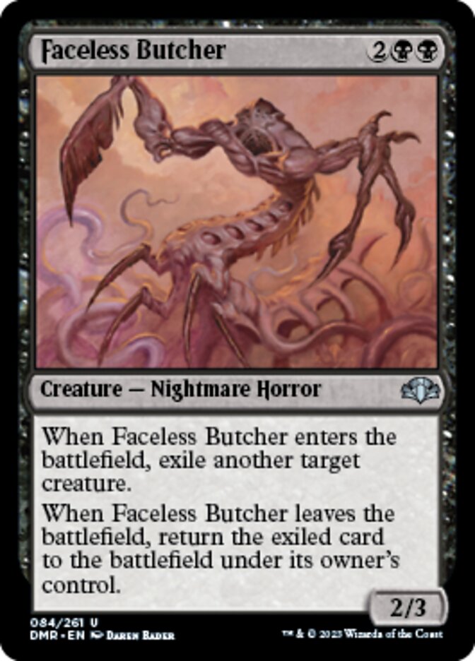 Faceless Butcher [Dominaria Remastered] | Exor Games New Glasgow