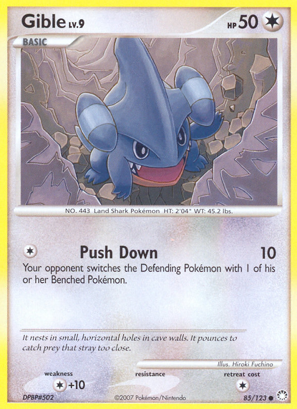 Gible (85/123) [Diamond & Pearl: Mysterious Treasures] | Exor Games New Glasgow