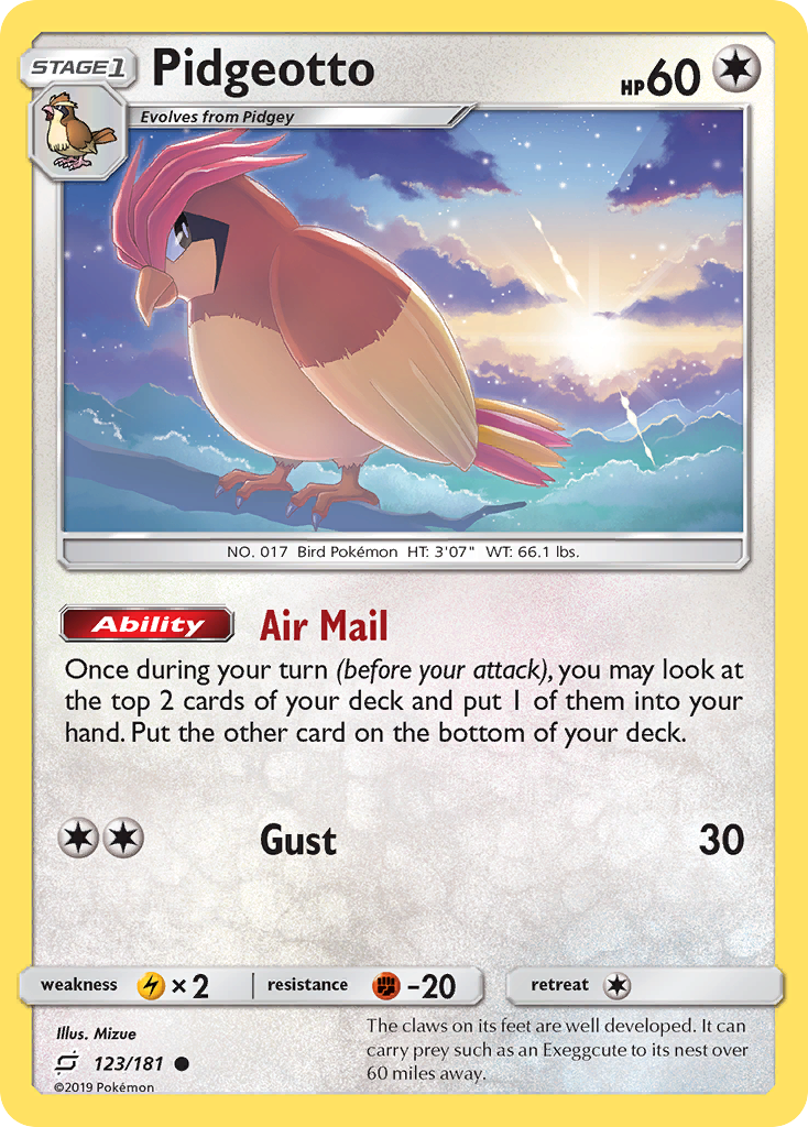 Pidgeotto (123/181) [Sun & Moon: Team Up] | Exor Games New Glasgow