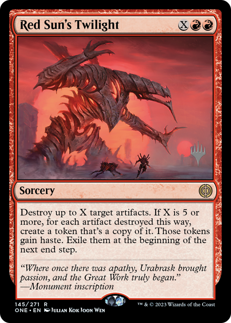 Red Sun's Twilight (Promo Pack) [Phyrexia: All Will Be One Promos] | Exor Games New Glasgow