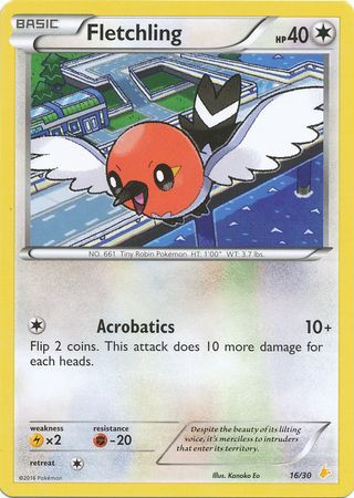 Fletchling (16/30) [XY: Trainer Kit 3 - Pikachu Libre] | Exor Games New Glasgow