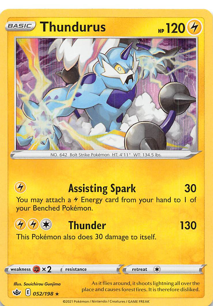 Thundurus (052/198) [Sword & Shield: Chilling Reign] | Exor Games New Glasgow