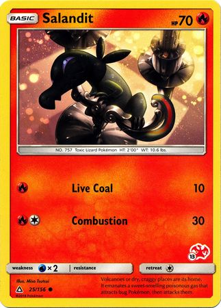 Salandit (25/156) (Charizard Stamp #13) [Battle Academy 2020] | Exor Games New Glasgow