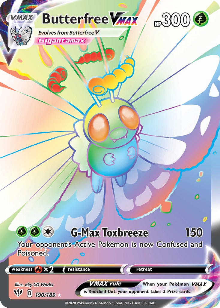 Butterfree VMAX (190/189) [Sword & Shield: Darkness Ablaze] | Exor Games New Glasgow