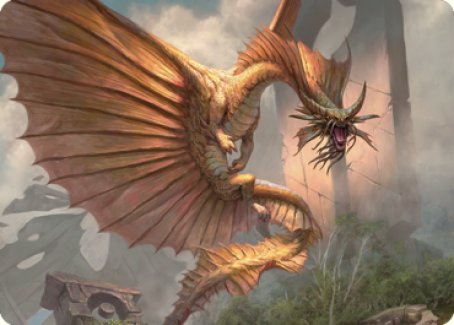 Ancient Gold Dragon Art Card (28) [Commander Legends: Battle for Baldur's Gate Art Series] | Exor Games New Glasgow