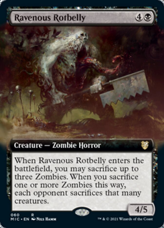 Ravenous Rotbelly (Extended) [Innistrad: Midnight Hunt Commander] | Exor Games New Glasgow