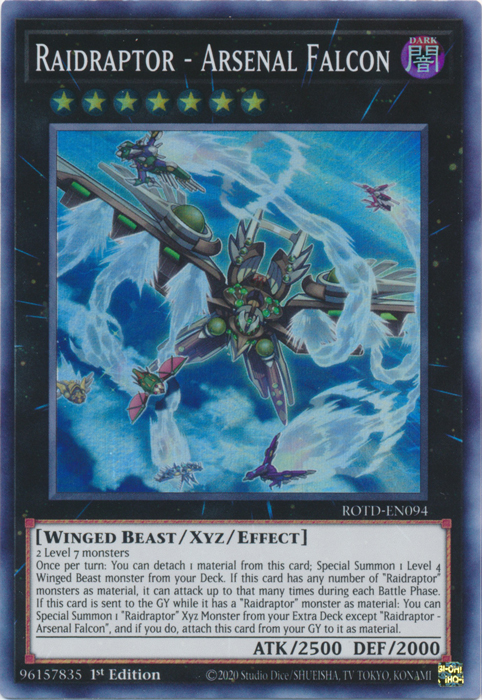 Raidraptor - Arsenal Falcon [ROTD-EN094] Super Rare | Exor Games New Glasgow