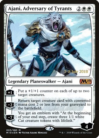 Ajani, Adversary of Tyrants [Core Set 2019 Promos] | Exor Games New Glasgow