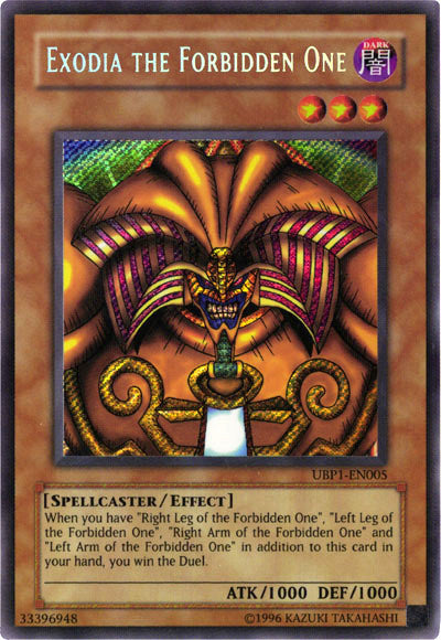 Exodia the Forbidden One [UBP1-EN005] Secret Rare | Exor Games New Glasgow