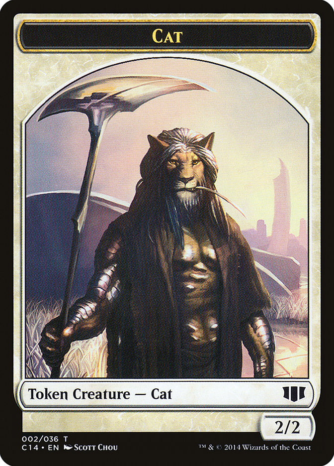 Angel // Cat Double-sided Token [Commander 2014 Tokens] | Exor Games New Glasgow