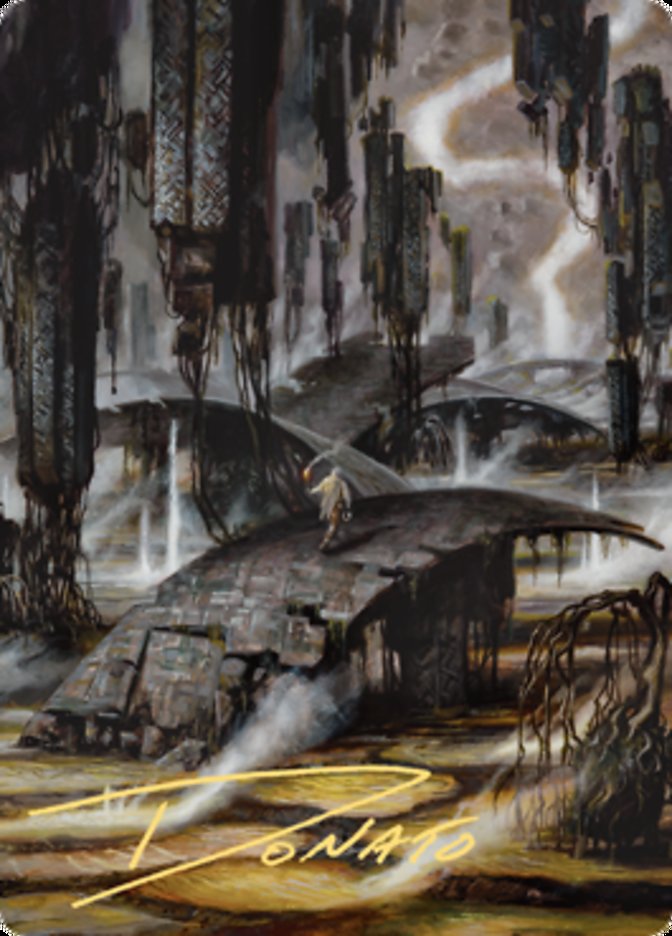 Grimclimb Pathway Art Card (Gold-Stamped Signature) [Zendikar Rising Art Series] | Exor Games New Glasgow