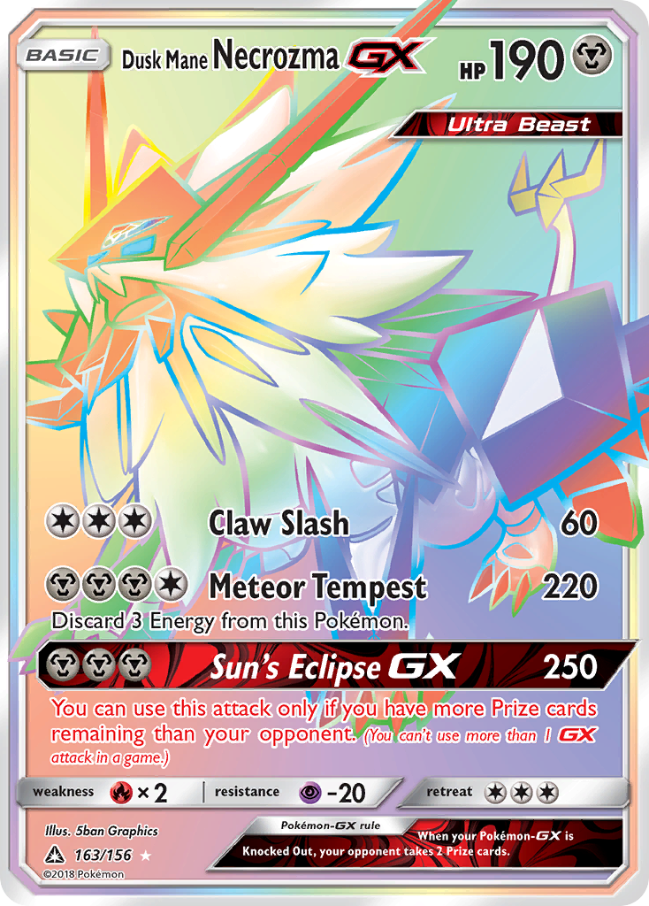 Dusk Mane Necrozma GX (163/156) [Sun & Moon: Ultra Prism] | Exor Games New Glasgow