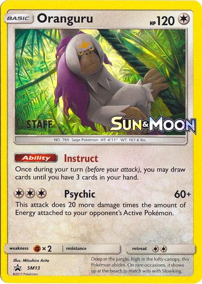 Oranguru (SM13) (Staff Prerelease Promo) [Sun & Moon: Black Star Promos] | Exor Games New Glasgow