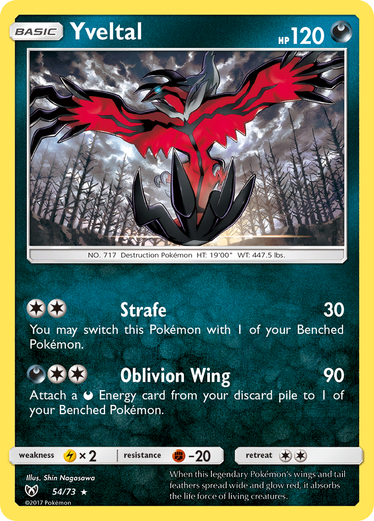 Yveltal (54/73) [Sun & Moon: Shining Legends] | Exor Games New Glasgow