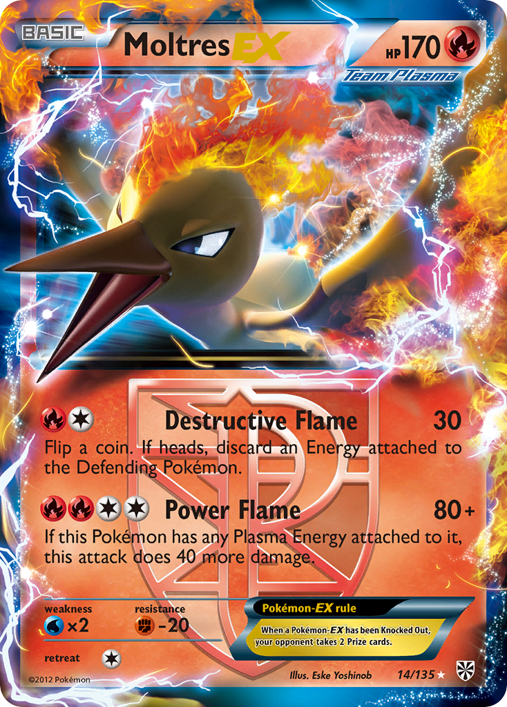 Moltres EX (14/135) [Black & White: Plasma Storm] | Exor Games New Glasgow