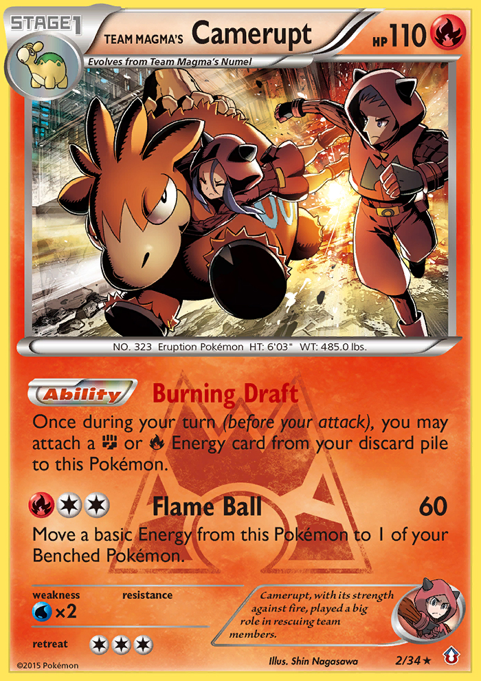 Team Magma's Camerupt (2/34) [XY: Double Crisis] | Exor Games New Glasgow